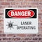 Signmission Radiation & Laser Sign, 7 in H x 10 in W, Plastic, Rectangle OS-2PACK-DS-P-710-L-1412 - alternate 4